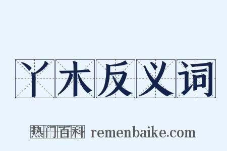 丫木反义词是什么意思的图片